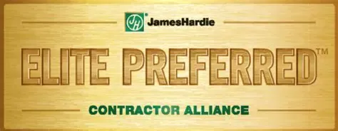 An "Elite Preferred" badge from James Hardie.
