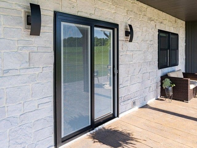 Endure Sliding Patio Door in Coal Black.