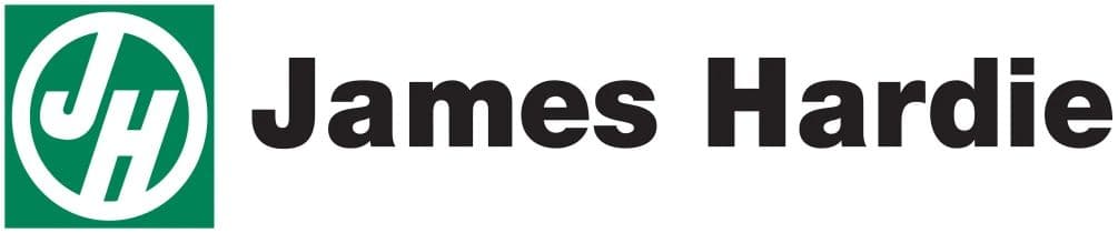 The logo for James Hardie Siding.