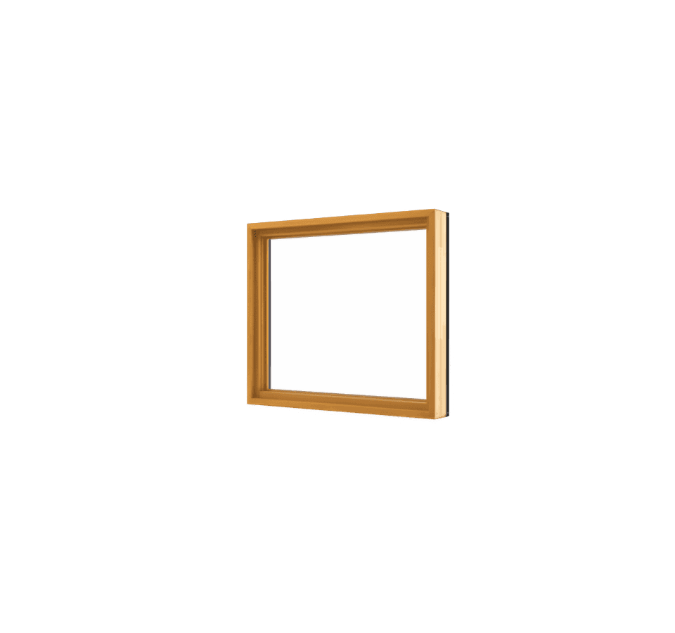 A light brown Picture Window.