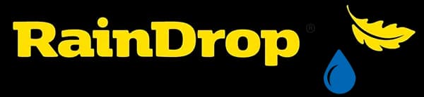 The RainDrop Pro Gutter Guard logo.