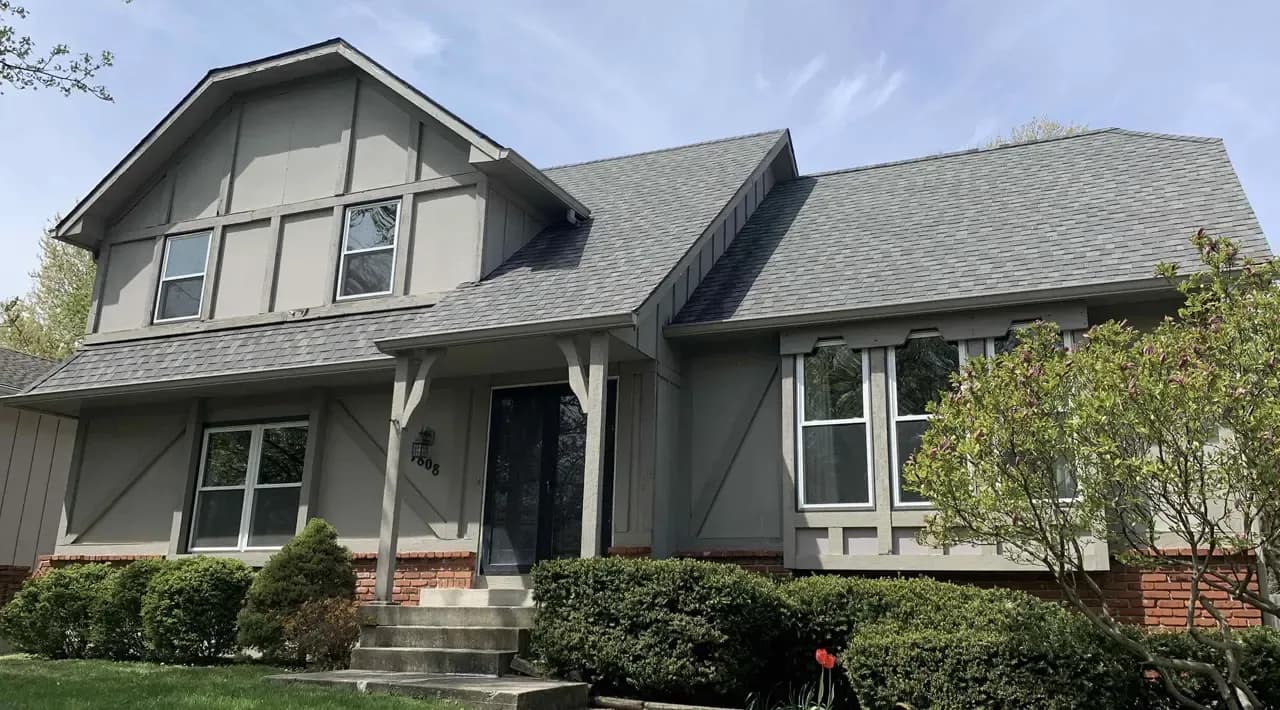 ames Hardie Siding Updates Tudor-style Home in Shawnee