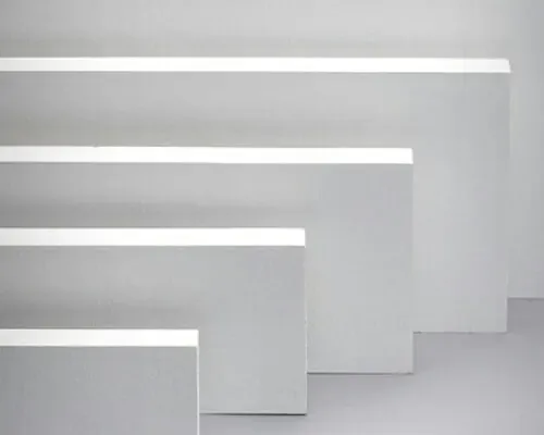 A swatch of white 4/4 Smooth James Hardie HardieTrim boards.